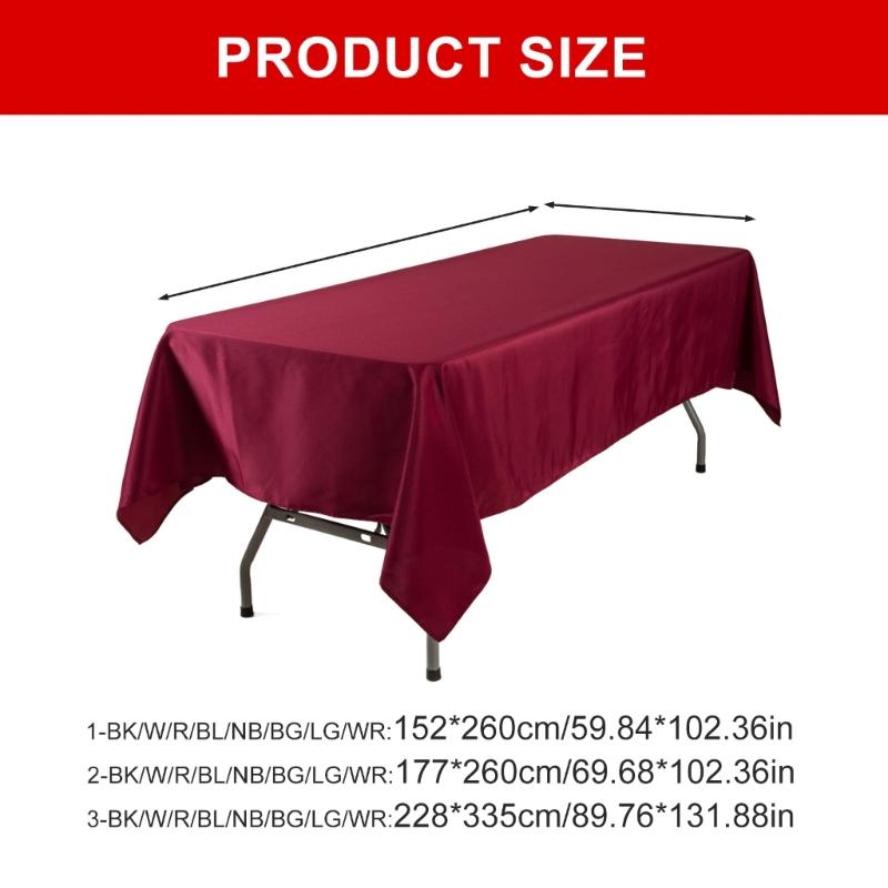 Rectangular Tablecloth Stain Resistant Polyester Table Covering Cloth for Dining Tables Easy To Clean and Maintain