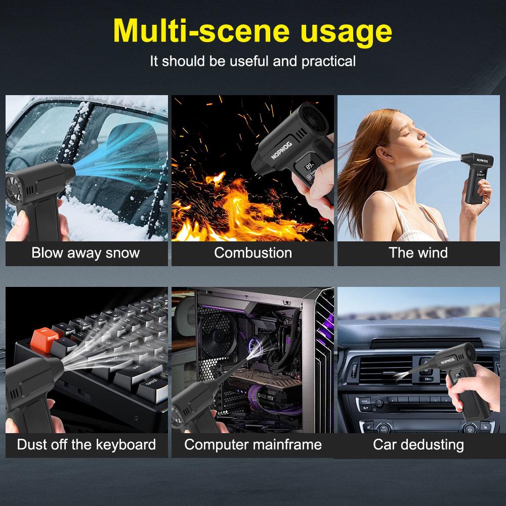 Car Accessories 2025 New Blowing Snow Violent Hair Dryer Electric Air Duster M9 Car Fan Type-C Charging Portable Turbo Jet Fan Cleaning Blower Tool