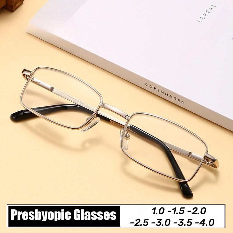 

Ultralight Reading Glasses Portable Metal Presbyopic Eyewear Hyperopia Glasses Men Women Elegant Optical Spectacle Eyeglass + 400 degrees золотой