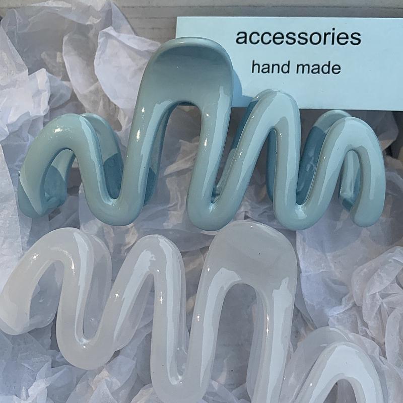 New Colorful Jelly Wave Hair Claw Hairpin Women Girls Fashion Design Korean Sweet Simple Irregular Hair Clip Headwear Hair Accessories