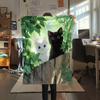Cat Women  Print Flannel Blanket, High quality Comfortable for All Seasons, Home Decor, Warmth and Comfort