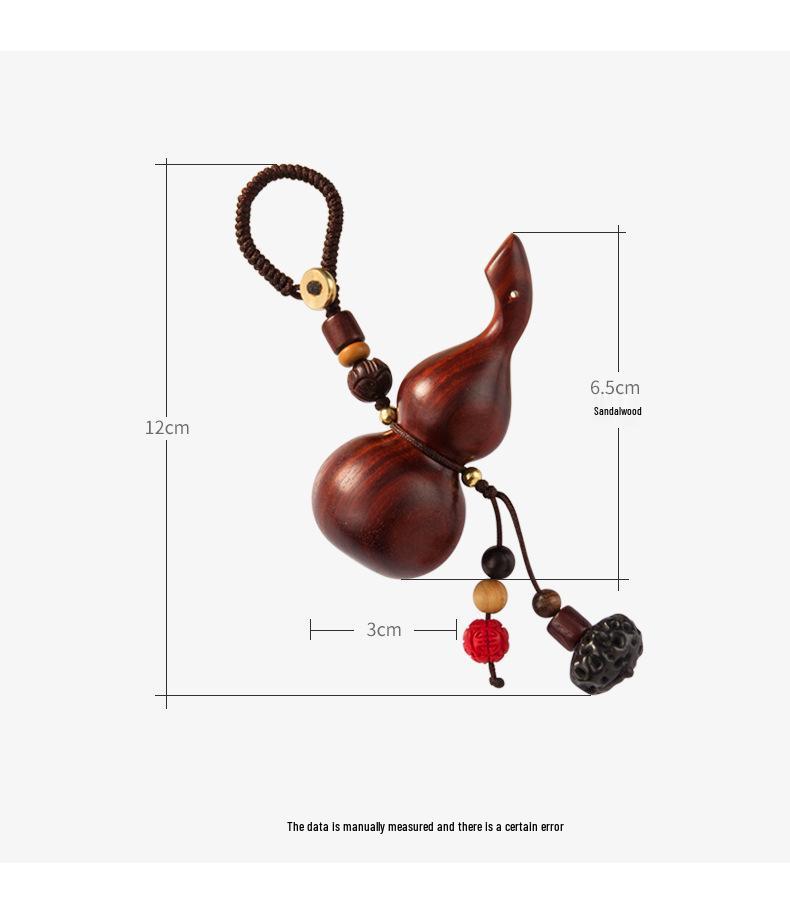 Sandalwood Gourd Keychain: Creative, Portable Pendant for Men & Women
