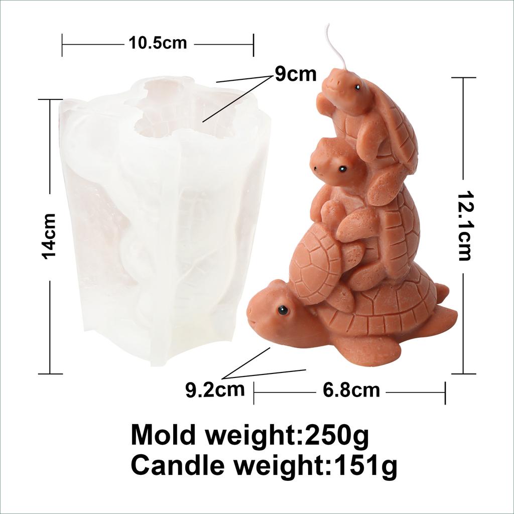 3D Cute Stacked monkey candle silicone mold lovely animalcake chocolate silicone mold rabbit tortoise bear resin silicone mold