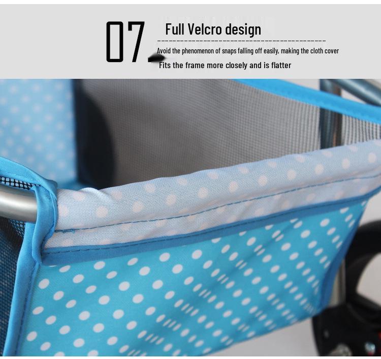 Three-Wheeled Lightweight Pet Stroller for Small and Medium Dogs and Cats, Foldable and Universal Design
