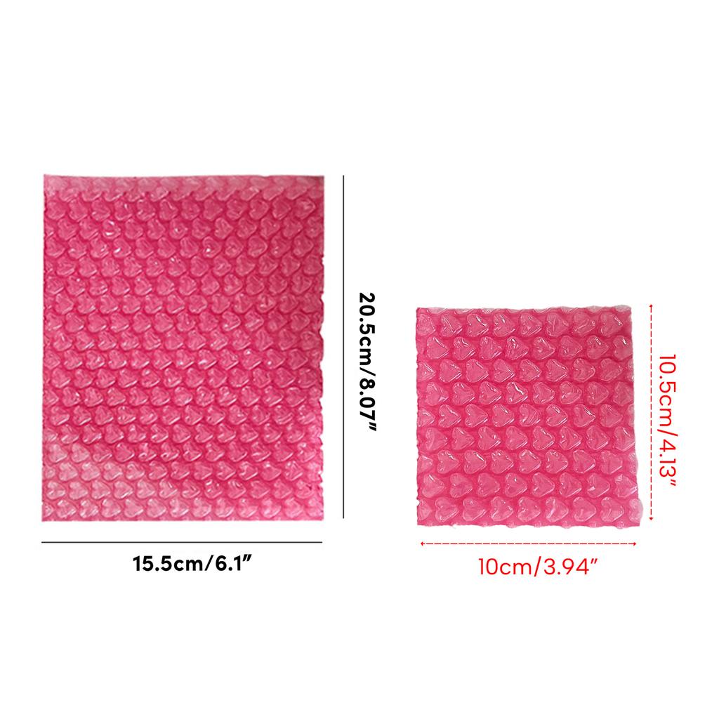 10Pcs Pink Love Bubble Bag Bubble Film Bubble Envelope Small Card Set Gift Packaging Bag Shockproof and Waterproof Bag