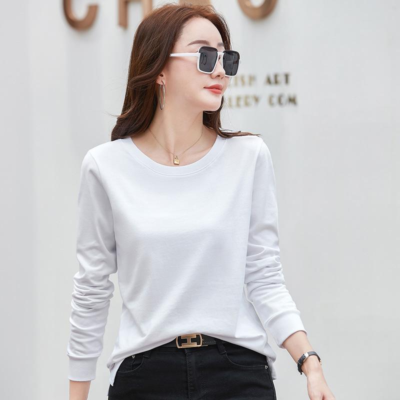 Long-sleeved T-shirt For Women, Loose And Slim, Spring And Autumn New Fashion Simple Bottoming Shirt, Thin Top That Can Be Worn Outside