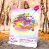 Popples Flannel Blanket Soft Warm All-Season Throw, Design for Camping, Car Travel, Hiking Sofa, Bed, Office Perfect Gift for Parties
