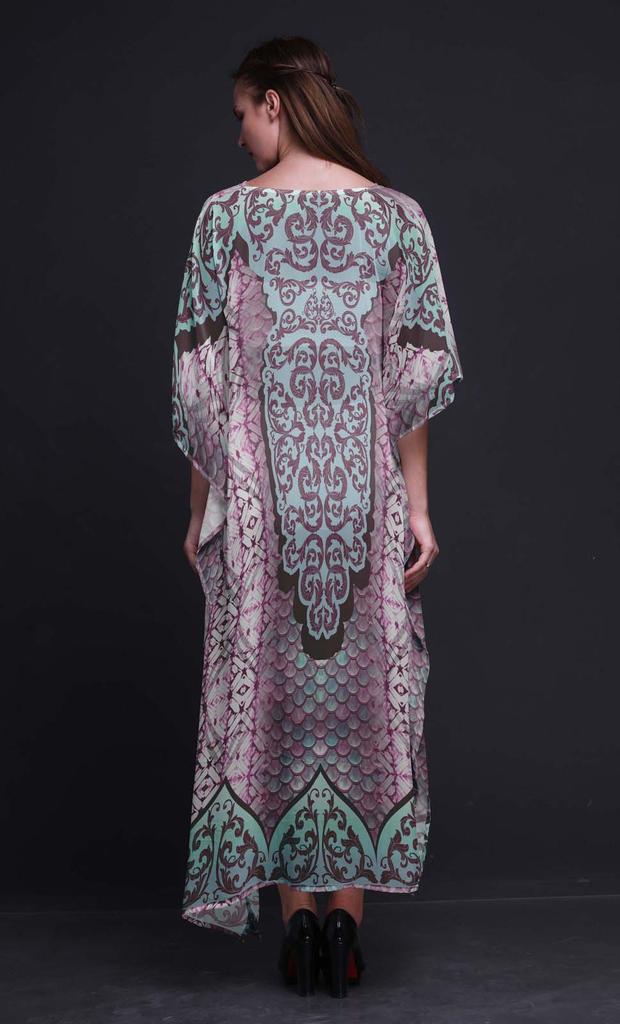 Phagun Paisley Ethnic Ladies Kaftan Holiday Loungewear Maxi Dress Beach
