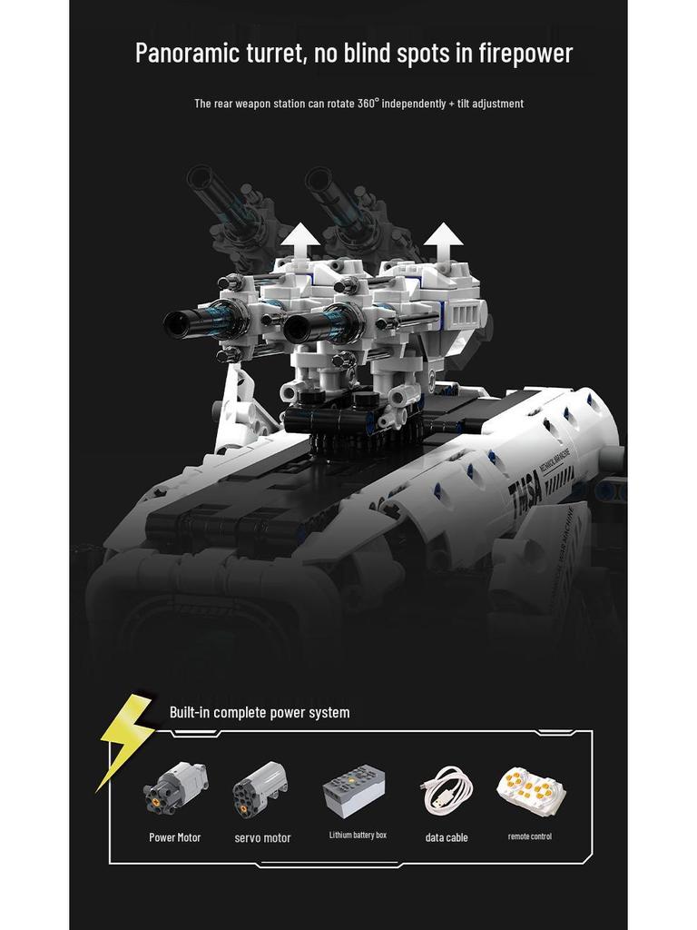 Tuo Mu T1109 Sci-Fi Bionic Mechanical Dog: Educational Remote Control Toy for Programming and Building - Ideal for Kids.