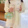 Baby Girl's Bag Bead Handle Shoulder Bag Children's Crossbody Bag Kids Bag With Self-Adhesive Patch