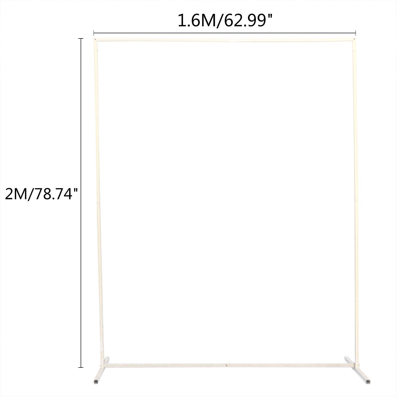 

2m Rectangle Iron Mesh Backdrop Stand Wall Wedding Frame Geometric Props Decoration for Party,Children Party ,Birthday Party белый