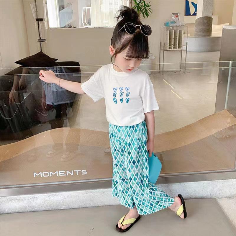 Girls Summer Pink Casual Two Piece Set Stylish Baby Clothes