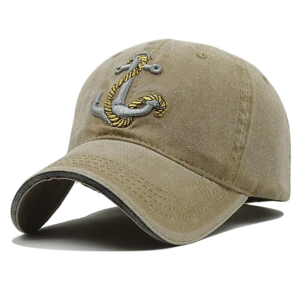 Unisex Retro Casual Baseball Cap Casquette Embroidery Anchor Sunproof Hat Outdoor Sunhat