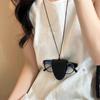 Leopard Print Pu Leather Magnetic Glasses Clip Sunglasses Glasses Holder  Travel Accessory
