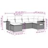VidaXL Salon de Jardin avec Coussins 6 pcs, Canapés de Terrasse, Ensemble de Meubles de Patio, Mobilier d'Extérieur, Gris 3252799