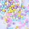 Acrylic Solid Color Round Beads for DIY Jewelry Bracelet Making