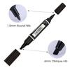 Double-Ended Oil-Based Markers,Large-Tip Pen Refillable High-Capacity Logistics Marker, 6mm-1mm Nib,Quick-Drying,Non-Erasable