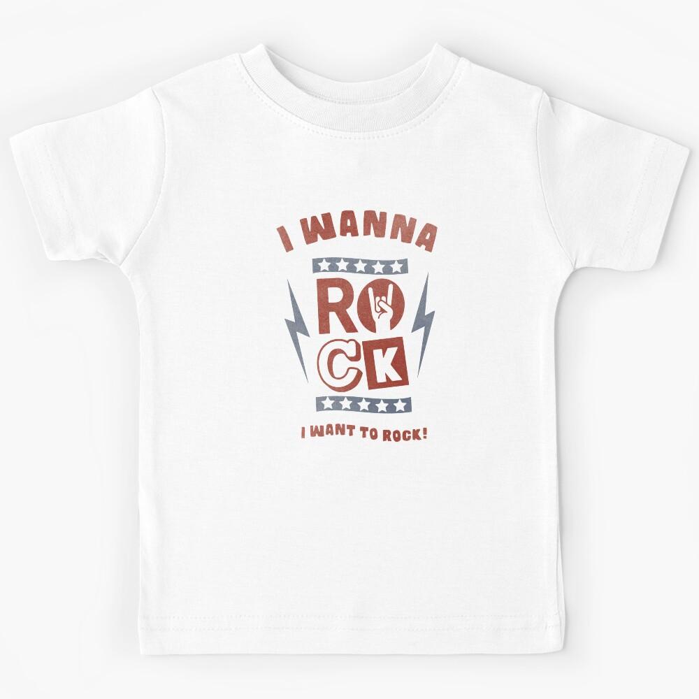 I WANNA ROCK! Kids T-Shirt 130