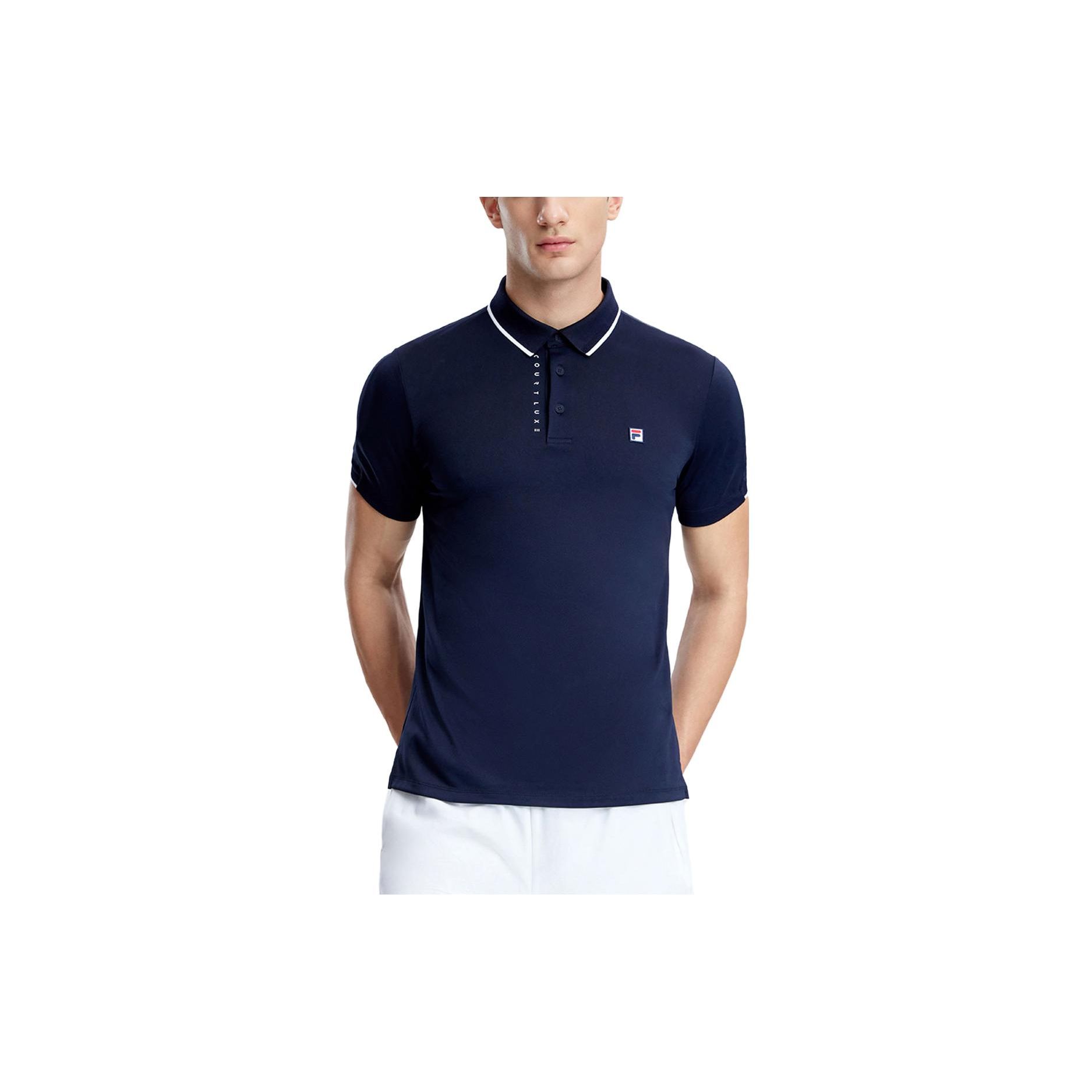 

FILA Однотонная трикотажная теннисная рубашка-поло для мужчин, цвет королевский-синий A11M333103F-NV M