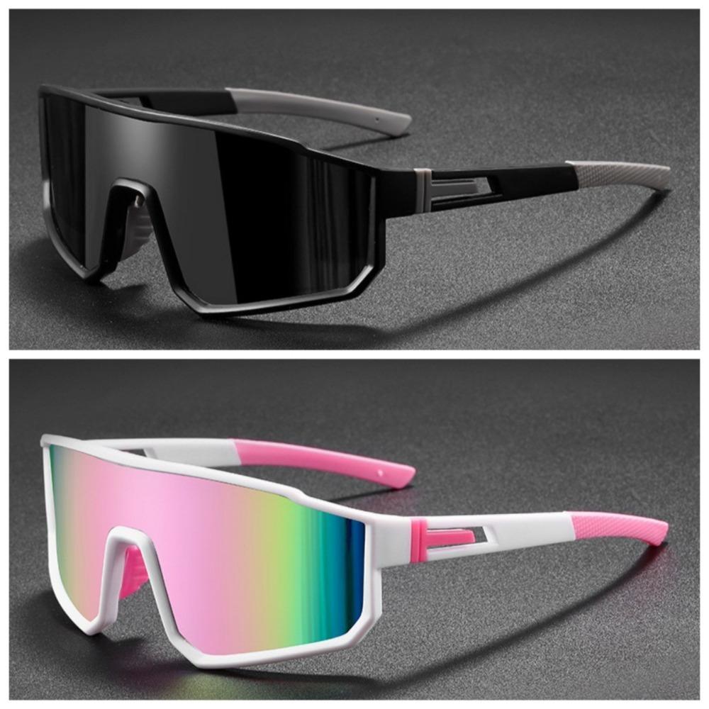 2PCS Men's Oversized Cycling Glasses for Men Bicycle Windproof Colorful Coating Sunglasses Outdoor Sports Motorcyc