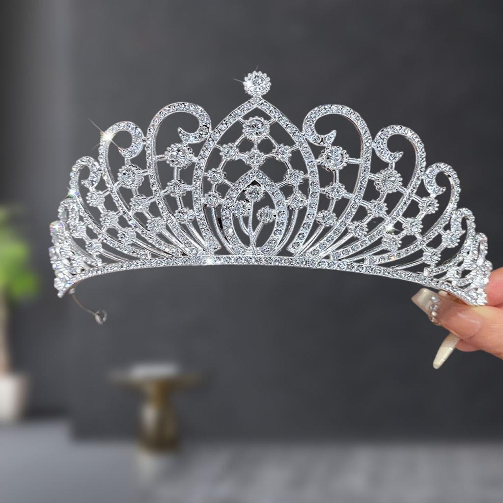 Bridal Crown Headdress Rhinestone Crown Wedding Veil Diamond Clothing Eighteen Year Old Adult Ceremony Birthday Princess Hair Accessories
