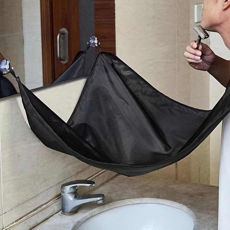 

Мужской фартук для бритья бороды с присосками, нагрудник для чистки парикмахеров и бритв чёрный