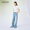 Edition Women's Summer Slit Hem High-Waist Workwear Jeans EBD2JEN010