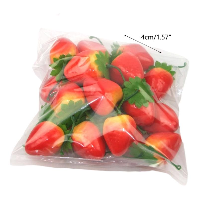 20pcs Artificial Foam Fruit Simulation Lemon Strawberry Wedding Decoration Kitchen Food Photography Props Kindergarten