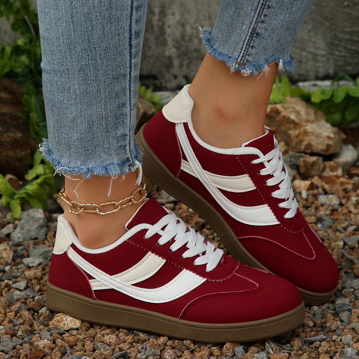 

Женские Модные Повседневные Кроссовки Удобные Плоские Туфли на Шнуровке Теннисные Туфли Zapatillas De Muje 35-43 35