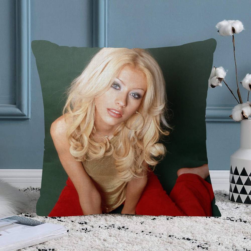 Christina Aguilera Singer Cushion Cover x Polyester Sofa Cushions Decorative Throw Pillows Home Decoration Pillowcover