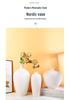 Nordic White Ceramic Vase for Fresh or Dried Flowers - Minimalist Living Room Decor