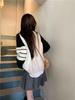 Women's Retro Color Block Knitted Cardigan - Autumn/Winter Slim Fit, Long-Sleeve Sweater