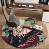1pc Anime Cat Design Round Carpet - Office Chair Mat for Desk, Non-Slip Rug Suitable for Home Decor, Living Room, Bedroom, Game Room