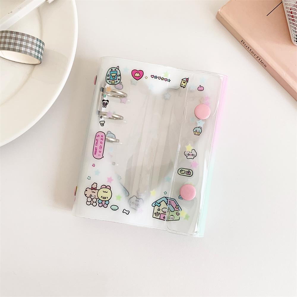 

Милый принт Мини блокнот-биндер формата M5 Карманные блокноты Сделай сам Фотоальбом Открытки Коллекционировать