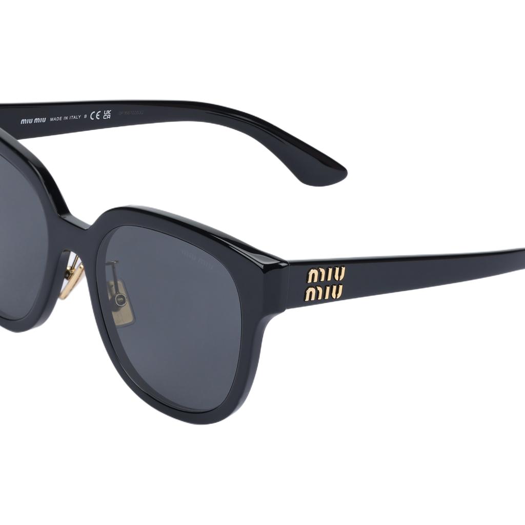 Miu Miu Letter Logo Oval Sunglasses Women sunglasses Black MU01ZS1AB5S0