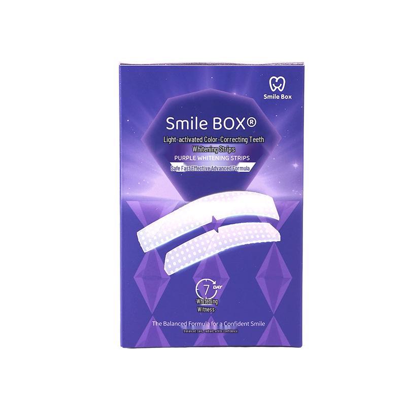 Light-Sensing Color-Correcting Teeth Whitening Strips, 14 Pairs - Soothing, Stain & Tartar Removal, Brightens Without Sensitivity