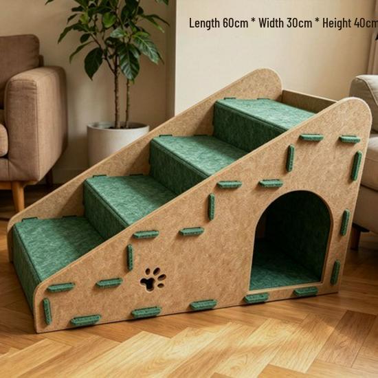 Felt Cat Bed and Climber with Scratching Board
