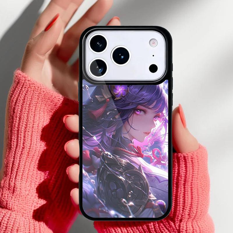 Genshin Impact Raiden Shogun Baal Phone Case for iPhone 17 16 15 14 13 Pro Max Back Cover for 12 11 Pro Coque