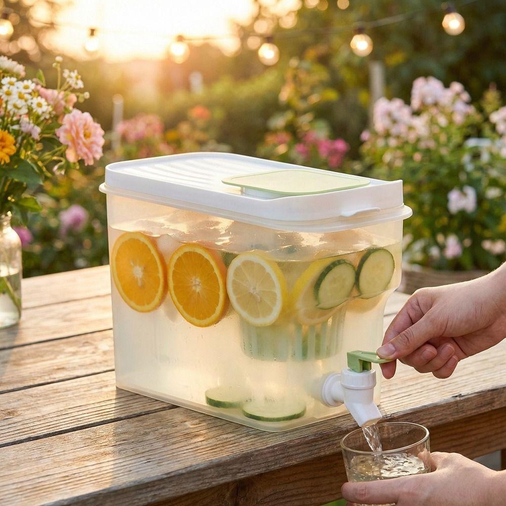 Szczelny Pojemnik na Zimne Napoje 4L Wiadro na Zimną Wodę Zbiornik do Przechowywania Płynów Czajnik na Zimną Wodę Impreza