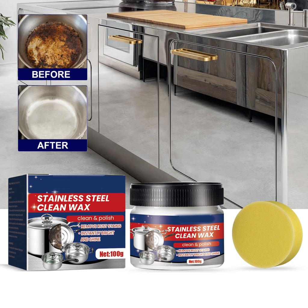 Fast and Convenient Stainless Steel Cleaning Cream Remove Stubborn Stains Effortless Cleaner No Harmful Chemicals