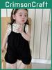 Stylish Korean Baby Girls Polka Dot Tank Top And Shorts Set Lightweight Summer Wear