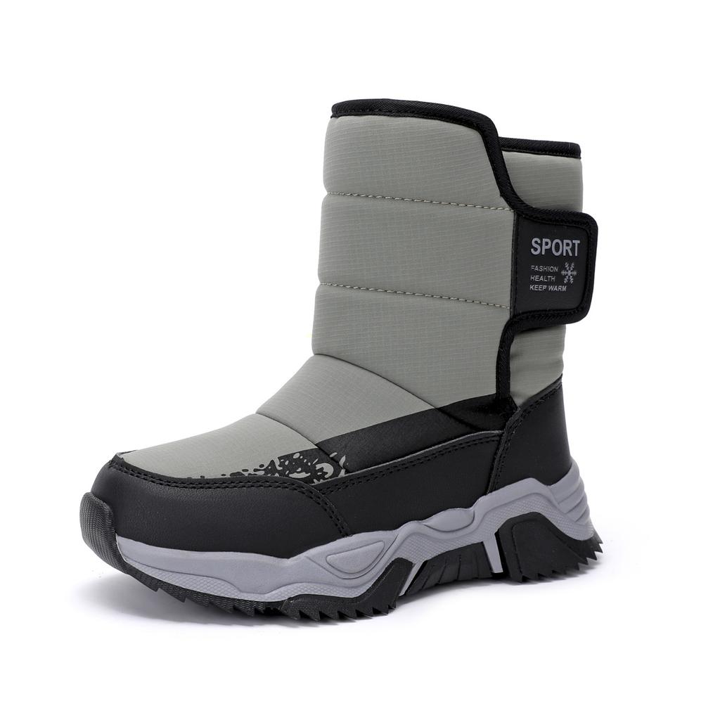 Children's Snow Boots Winter High-Top Children's Magic Tape Cotton Shoes Students  Outdoor Comfortable Non Slip Thick Sole Boots