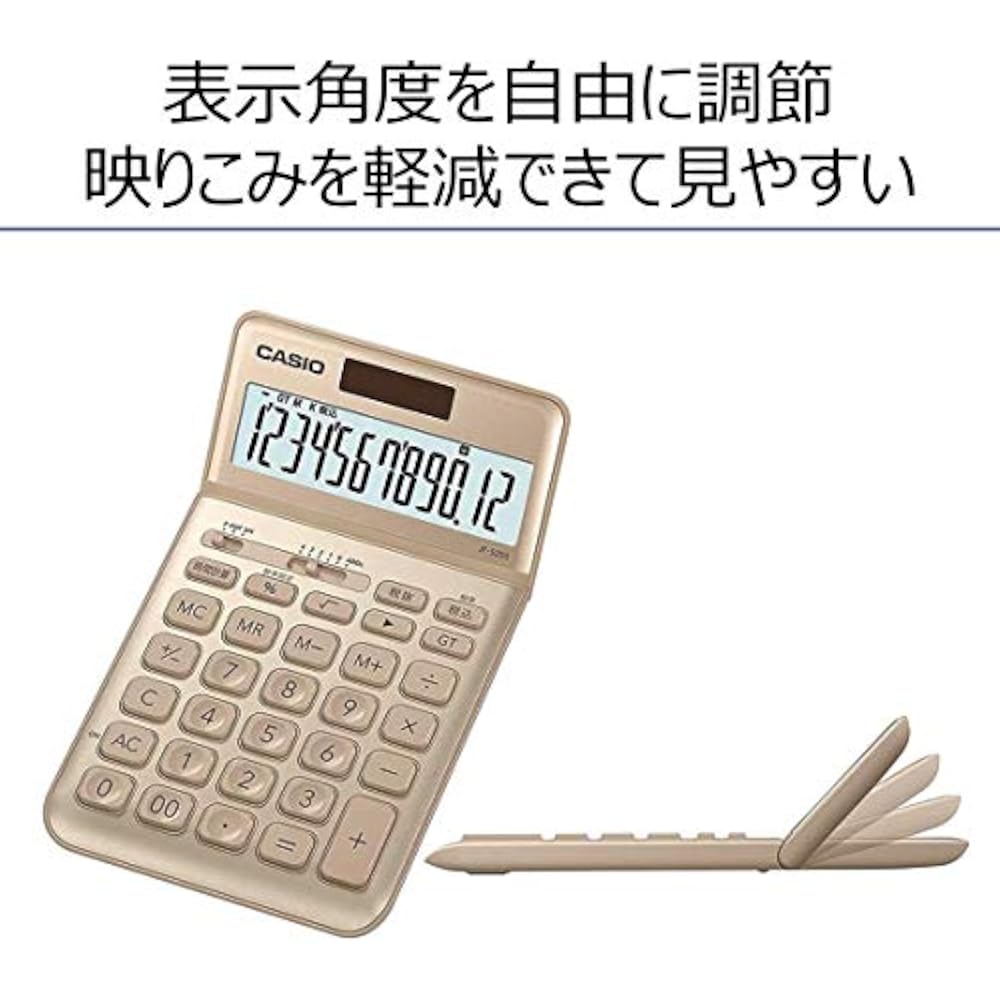 Casio Stylish Calculator Gold 12 Digit Just Type JF-S200-GD-N