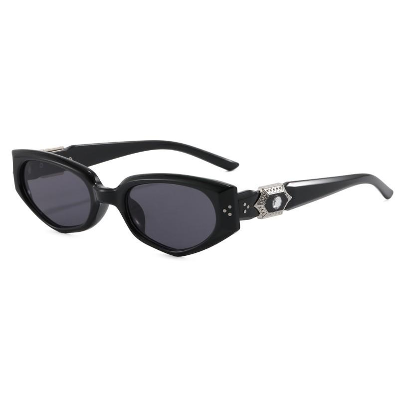 Retro Cat Eye UV Protection Sunglasses Fashionable High Jewelry Diamond Studded Sun Glasses Cross-Border Style for Men And Women