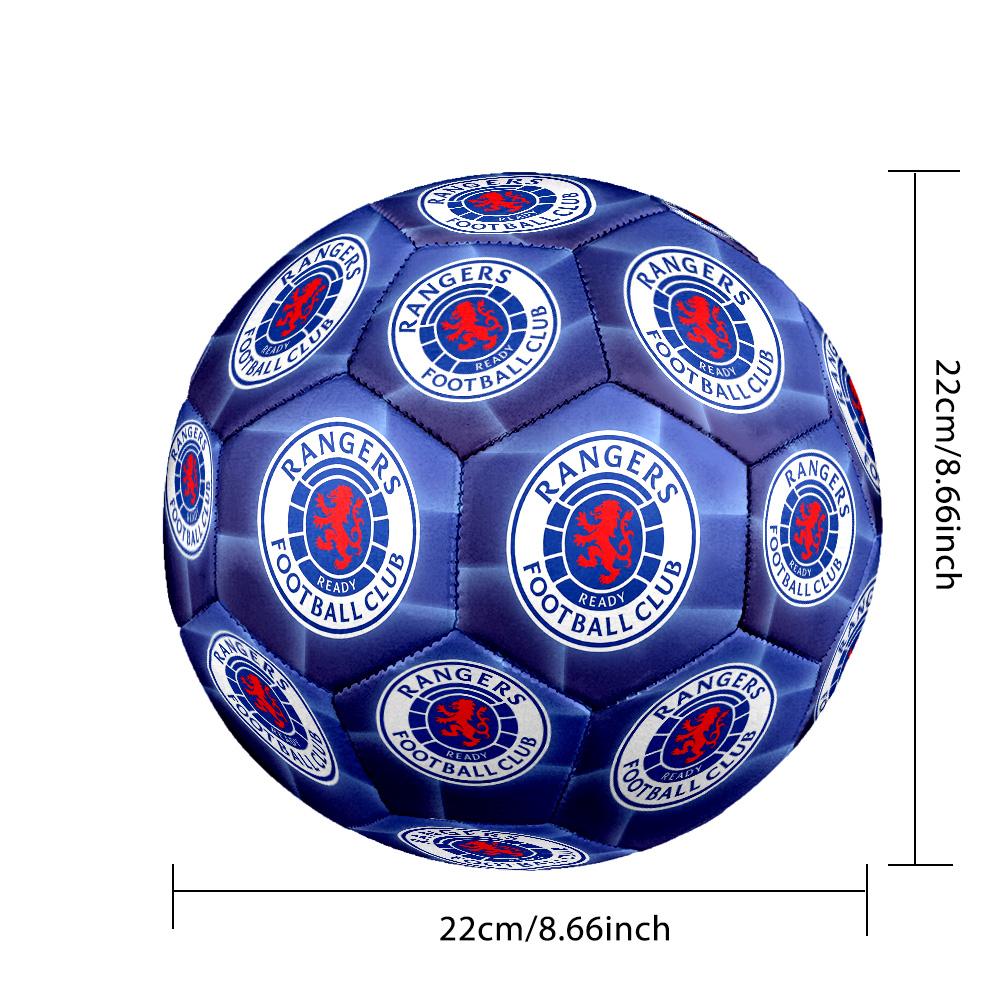 Rangers FC Size 5 Standard Football Durable Training Match Soccer Ball for Adult Outdoor Sports