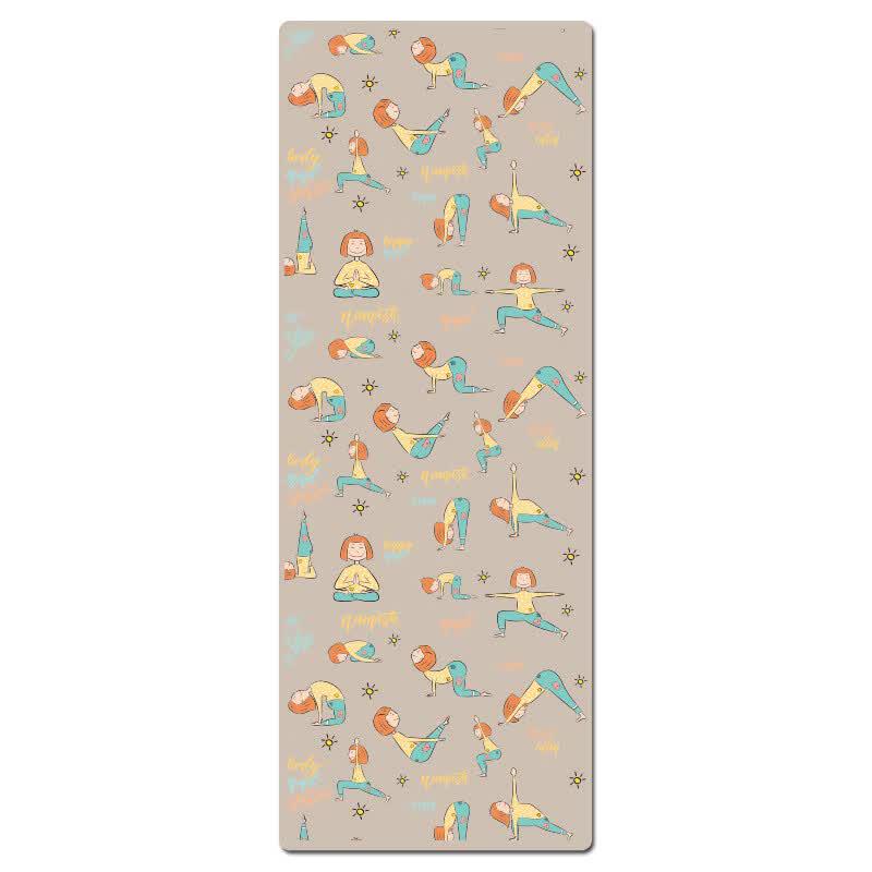 OEING Natural Rubber Hollow-out Print Yoga Mat