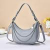 Women's Crescent Shoulder Bag - Multi Layer Chain Detail Fashion Crossbody Bag Suitable for Daily and Party Women's Gift