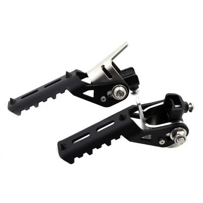 Motorcycle Highway Front Foot Pegs Folding Footrests Clamps 22-25mm For BMW R1250GS R 1200 GS Adv Adventure LC HP GSA 2013-2025