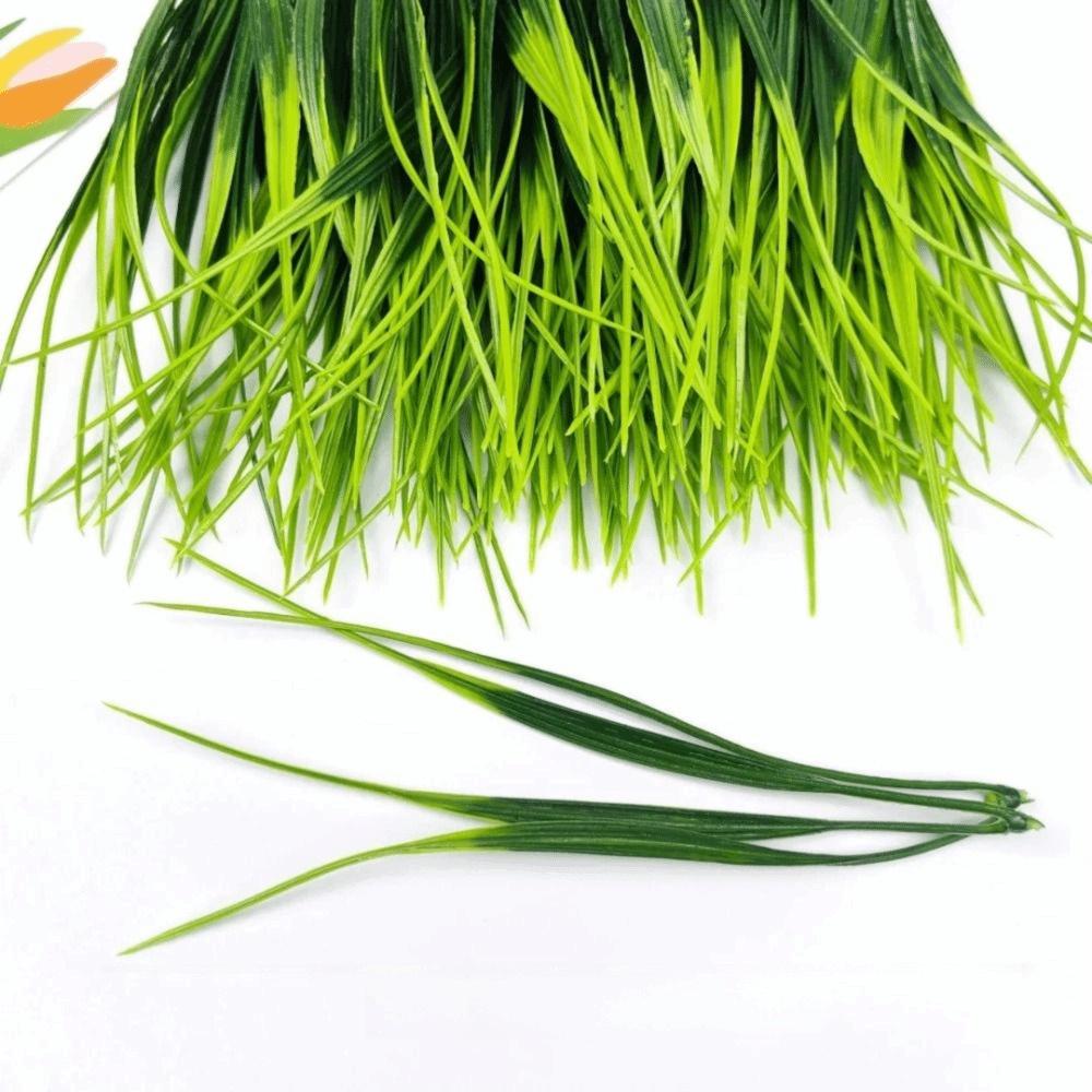 24Pcs Weather-Resistant Artificial Spring Grass Green Artificial Grass Bundles  Tabletop Greenery