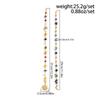 2Pcs Headwear Long Tassel Chain Headdress Multicolored Stone Bead Hair Additions  Hair Jewelry